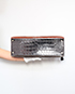 Kelly 35 Alligator Skin in Miel/Black/Gris Torturelle, bottom view